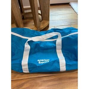 Vintage American Express Duffle Bag Blue Nylon